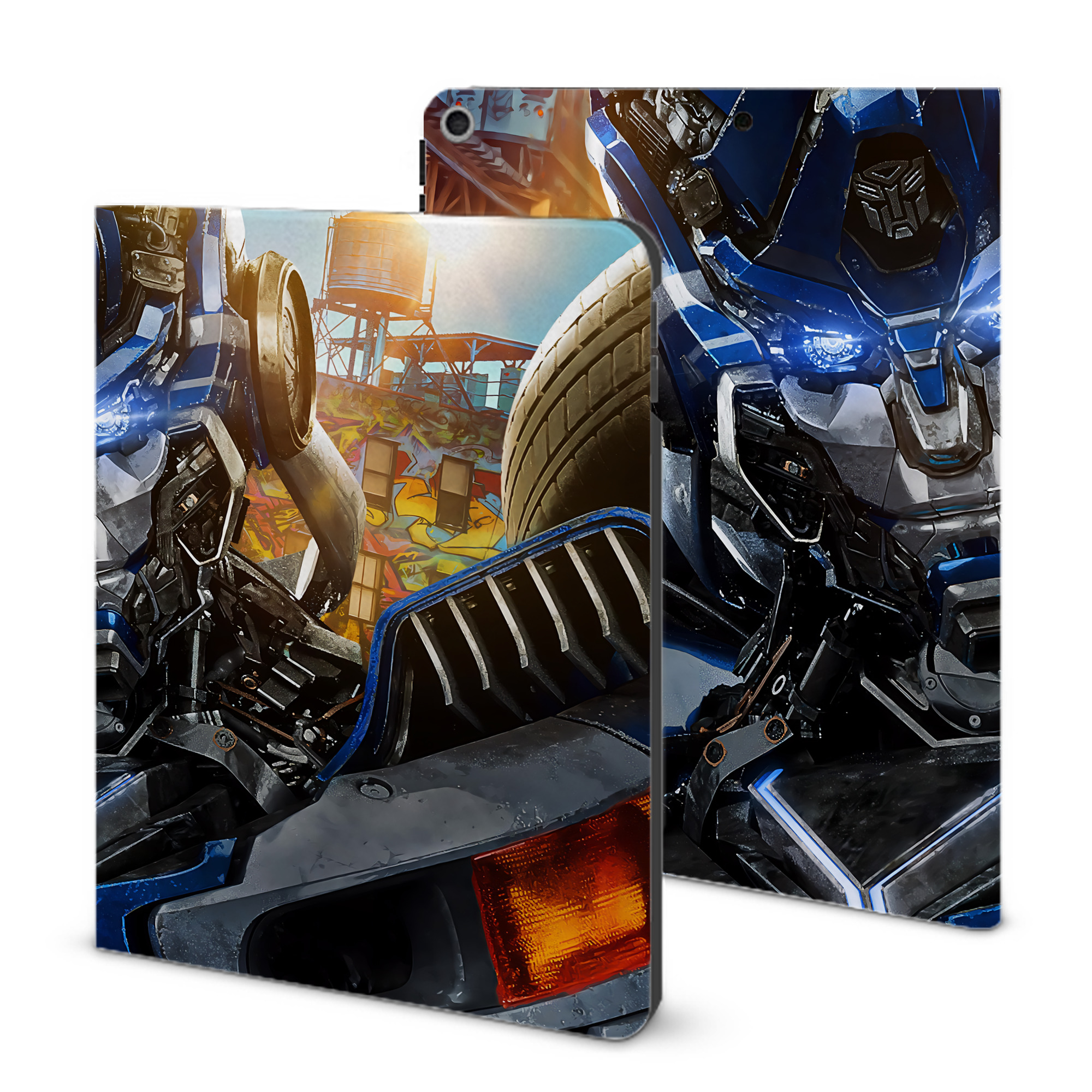 （画像用） Transformers トランスフォーマー IPad ケース ブック型 PUレザー TPU 耐衝撃 軽量 薄型 ペン収納なし 全面保護 IPad 各モデル対応
